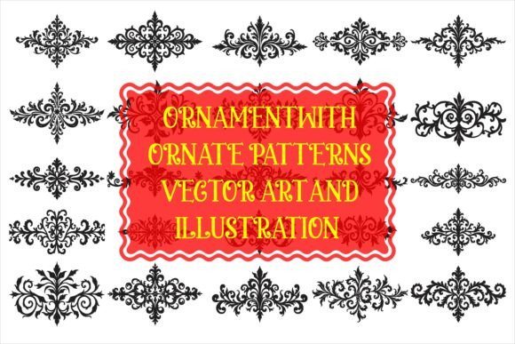 Download Scrollwork Ornament with Ornate Design - Design Collection