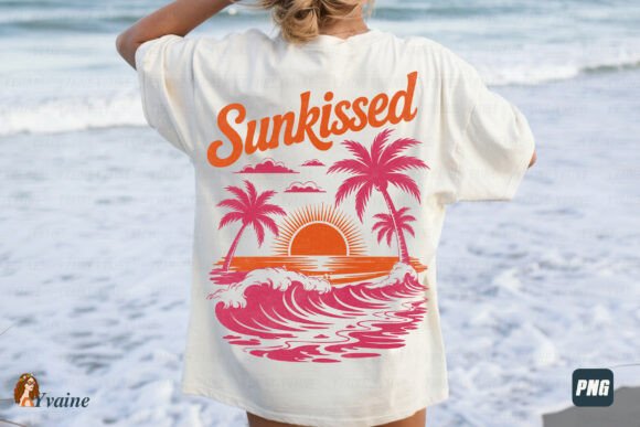 Download Summer Sunkissed Retro Beach Sunset PNG - Summer Collection
