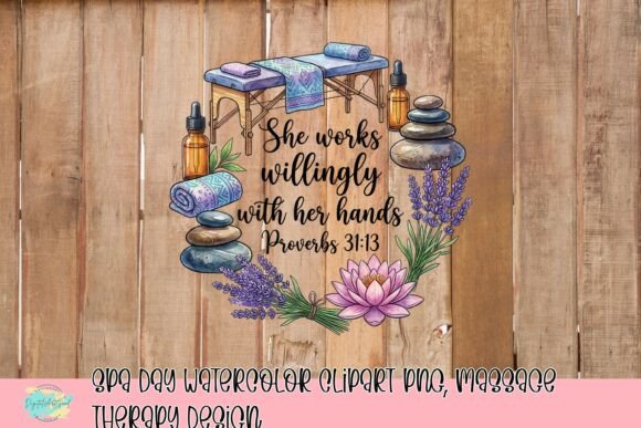 Download Spa Day Watercolor Clipart PNG, Massage Therapy Design - Design Collection