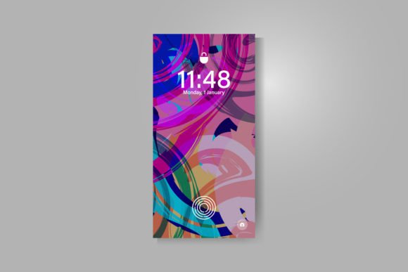 Download Smartphone Screen with Colorful Design - Design Collection