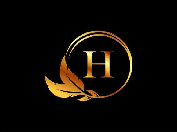 Download Golden Floral with Initial H Logo Design - Design Collection
