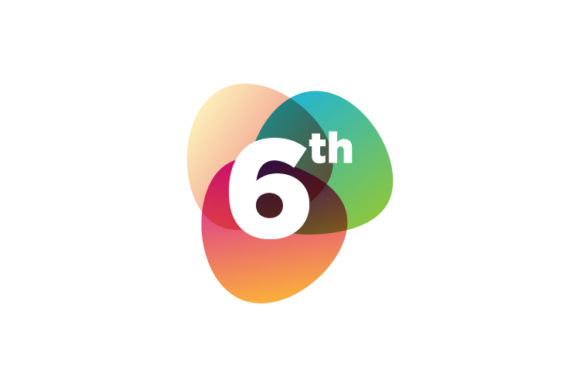 Download Number Sixth Logo Colorful Design Vector - Design Collection