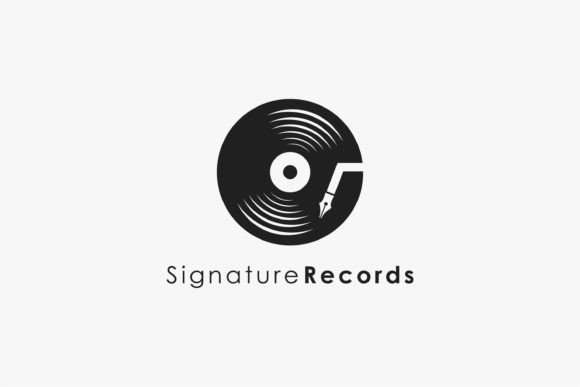 Download Music Disc Pen Signature Logo Icon - Nature Collection