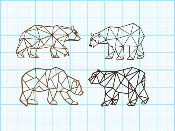 Download Bear Wild Geometrical Design - Design Collection