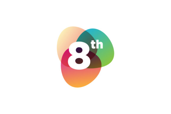 Download Number Eighth Logo Colorful Design Vecto - Design Collection