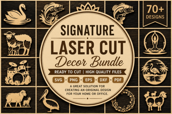 Download Signature Laser Cut Decor SVG Bundle - Nature Collection