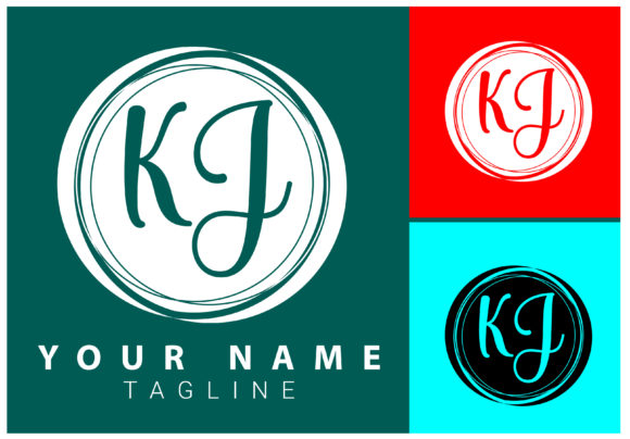 Download KJ Initial Letter Signature Logo Design - Design Collection