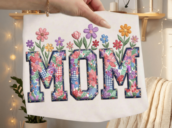 Download MOM Floral Patchwork Mother's Day Png - Mother Collection
