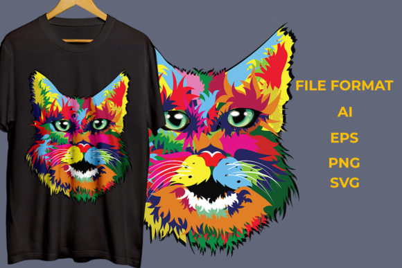 Download CAT COLORFUL DESIGN - Design Collection