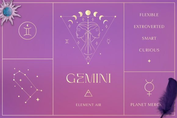 Download Gemini Zodiac Sign Logo Branding Design. - Design Collection