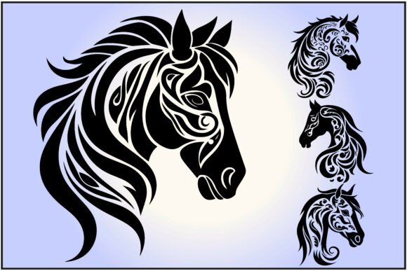 Download Stallion Head Ornate Design Graphic - Design Collection