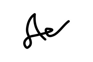 Download A Letter Signature Logo - Nature Collection