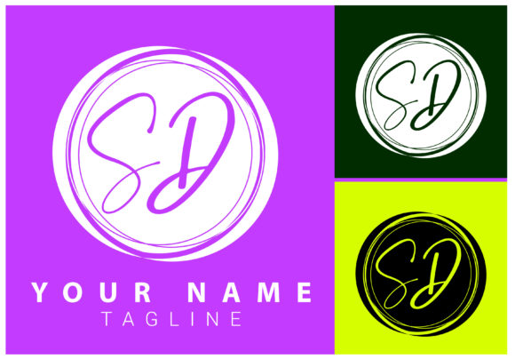 Download SD Initial Letter Signature Logo Design - Design Collection