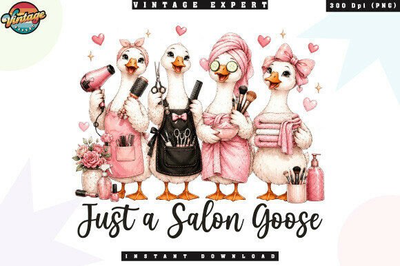 Download Just a Salon Goose PNG T-shirt Design - Design Collection