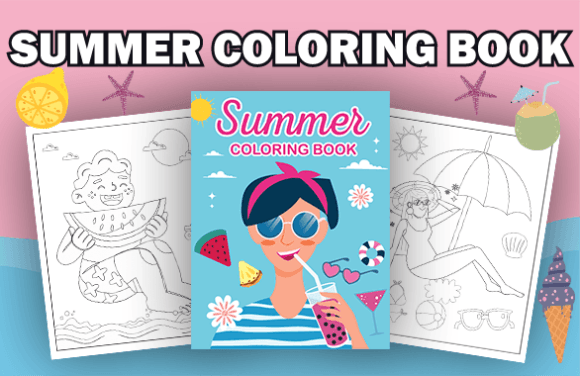 Download Summer Coloring Pages with Book Cover - Summer Collection