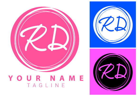 Download RD Initial Letter Signature Logo Design - Design Collection