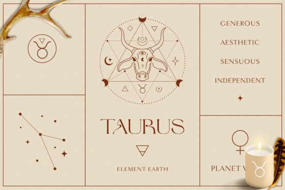Download Taurus Zodiac Sign Logo Branding Designs - Design Collection