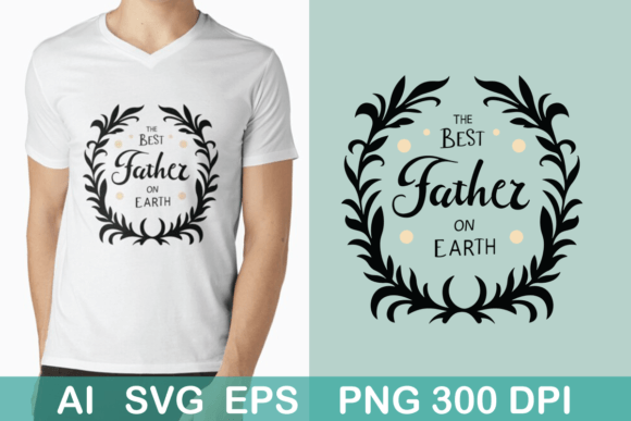 Download The Best Father on Earth Ornate Design - Design Collection