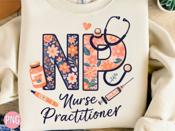 Download NP Nurse Practitioner Floral Design PNG - Design Collection